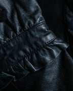 "RED VALENTINO" Gather design lamb leather jacket