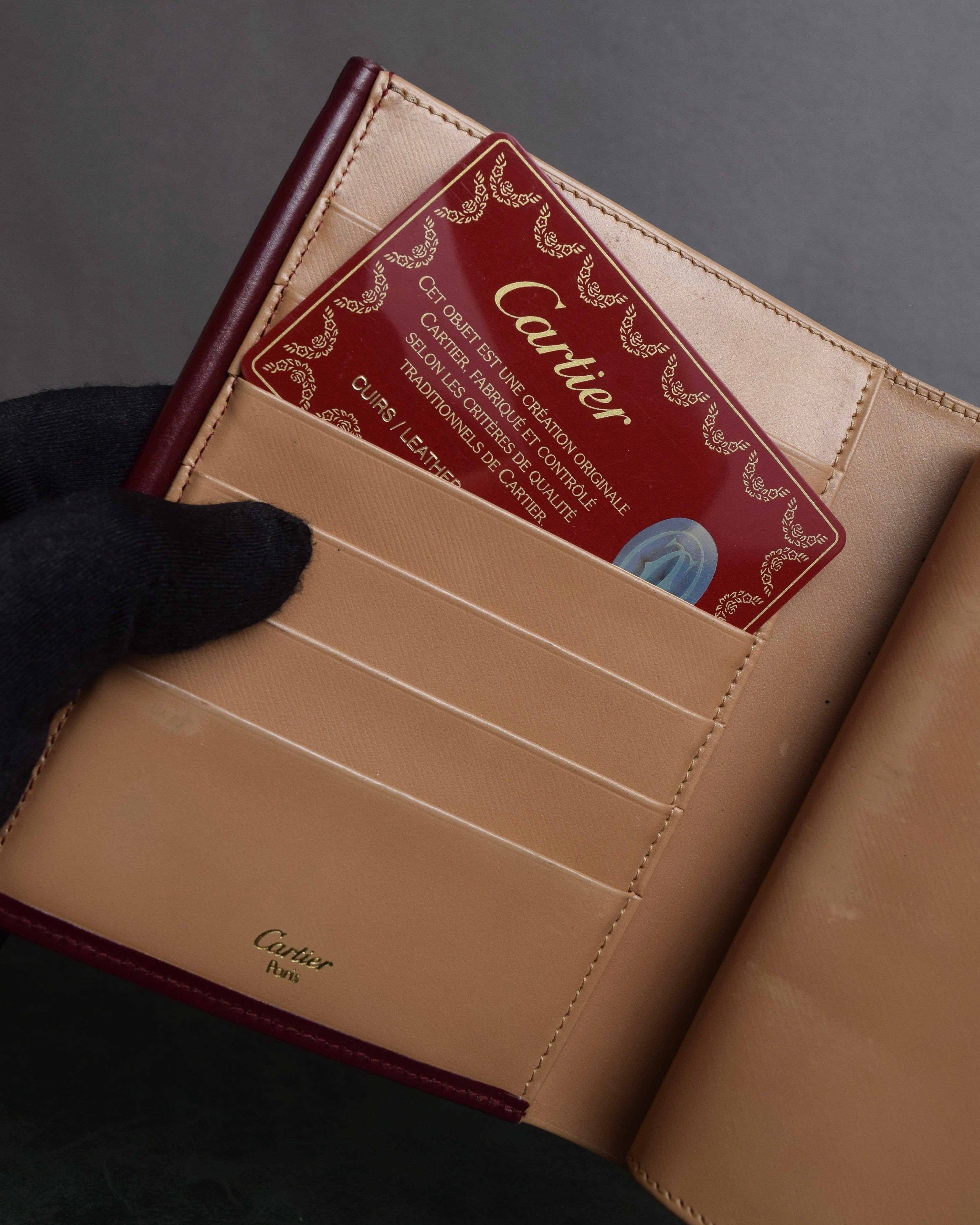 "Cartier" Curved handle design leather wallet bag