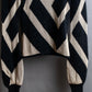 "BALMAIN" Geometric pattern turtleneck ribbed knit pullover