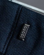 "GUCCI" Deep-tuck wool gently flared slacks