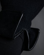 "Christian Dior" Wool and suede cuff gloves