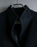 "JIL SANDER" 100% cashmere straight line stand collar coat