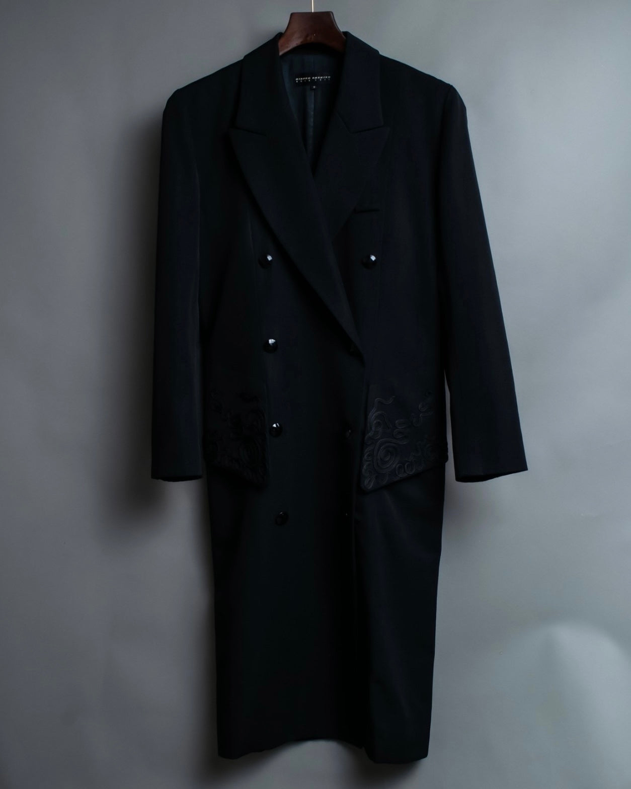 Hiroko Koshino Thin Long Embroidered Coat