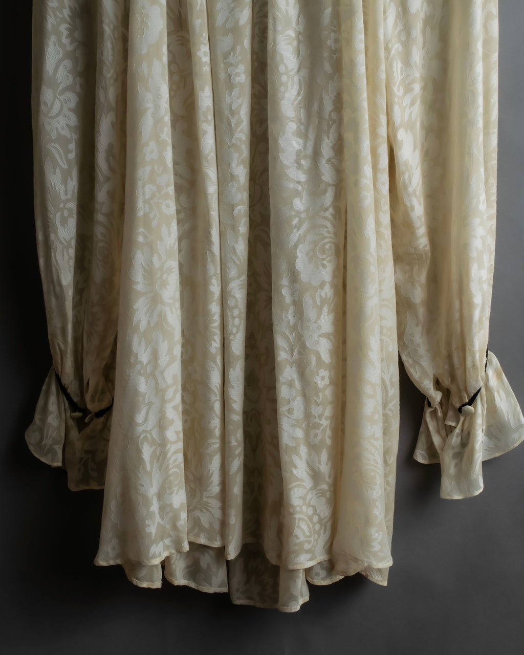 "Christian Dior" Jacquard balloon sleeve dress pullover