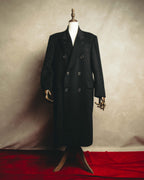 “Burberrys” Late 80’s-early 90’s deep navy double-breasted chesterfield coat