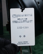 "BURBERRY" Equestrian Knight design leather belt