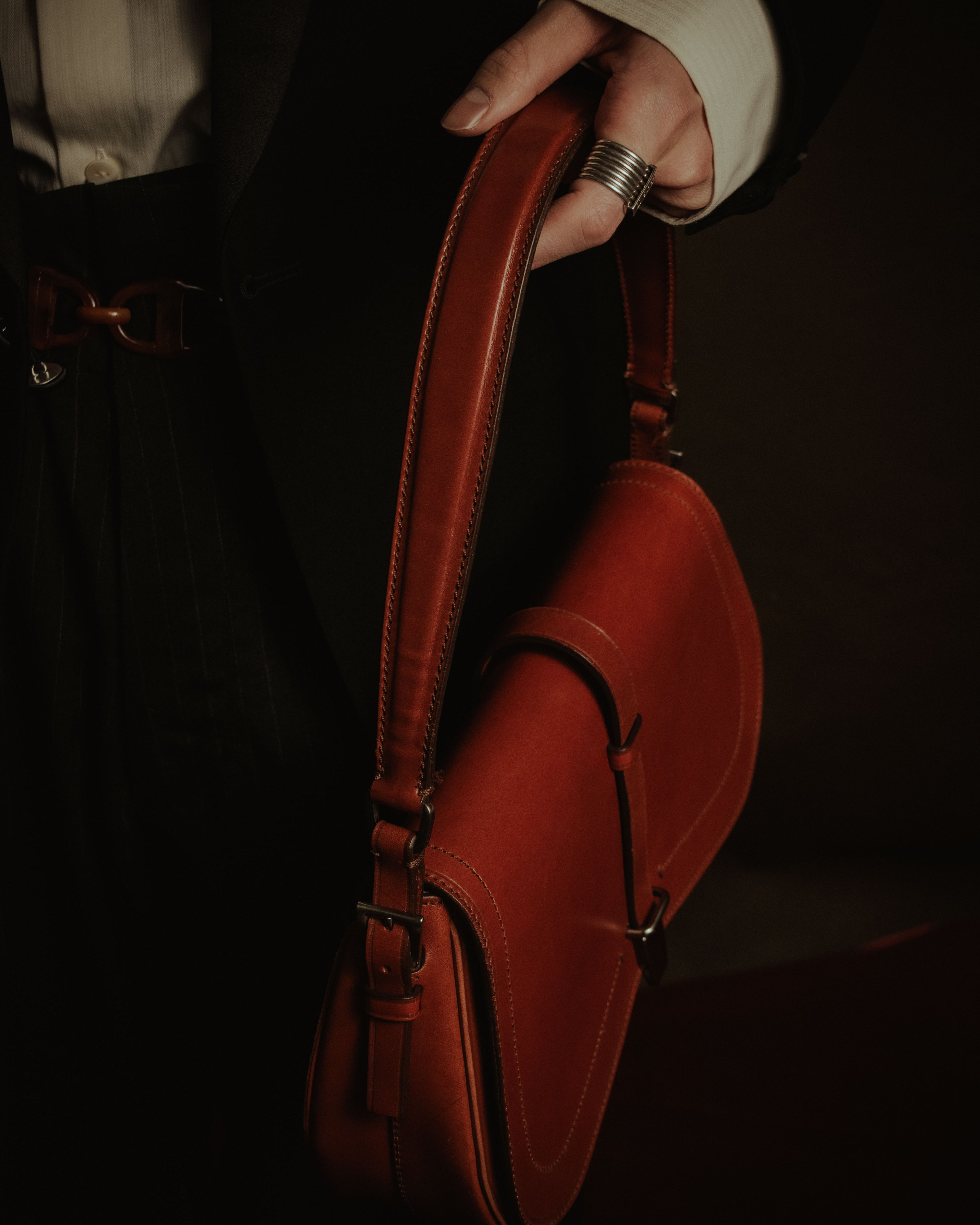 –SPECIAL– "PRADA" 90’s-00’s Minimal strap flap shoulder bag