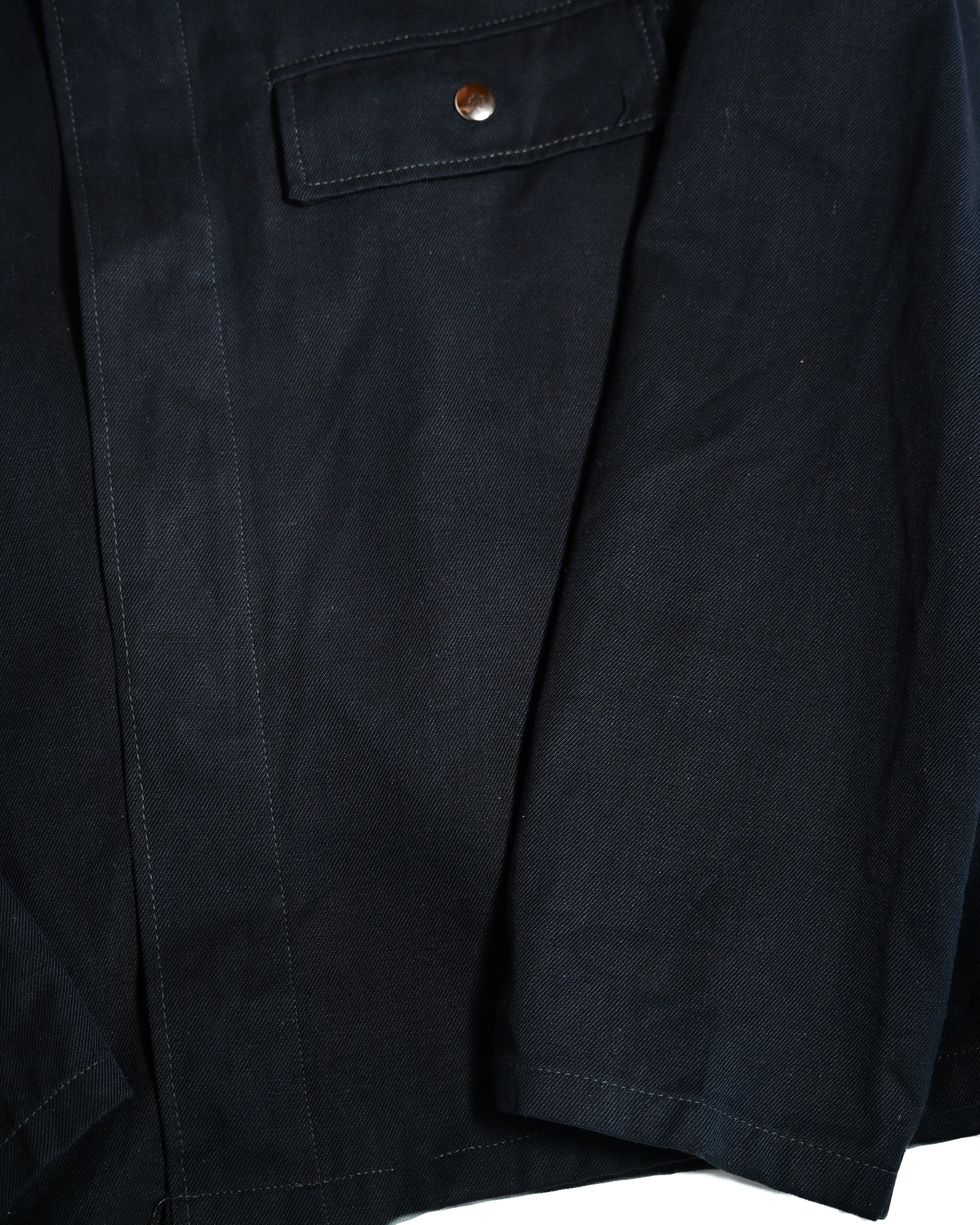 VINTAGE
/ Box Silhouette Cotton Jacket Navy