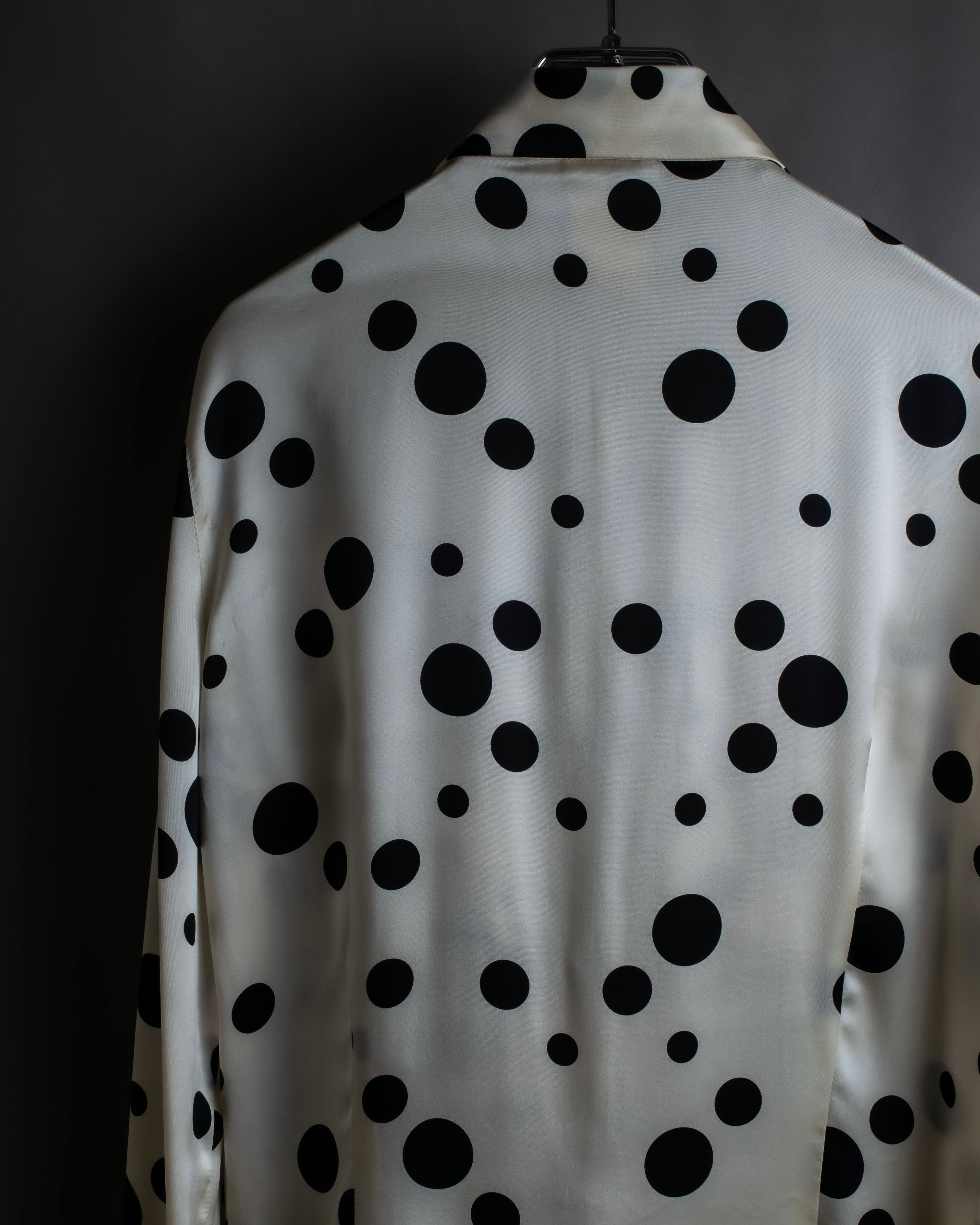 "GIANNI VERSACE" Irregular dot pattern silk shirt