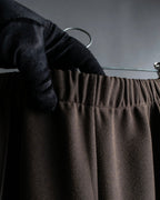 "SHIZUKA KOMURO" Dark brown color easy waist slacks