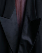 “INCOGUITO“ Shiny peak lapel double breasted tailored jacket