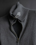 "GUCCI" Cashmere brand double zipper blouson