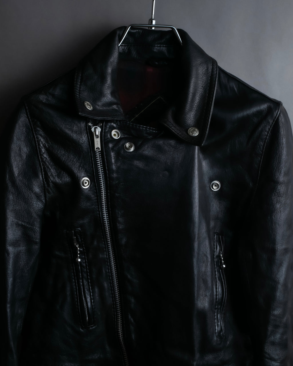 "HYSTERIC GLAMOUR" Lamb leather double riders jacket