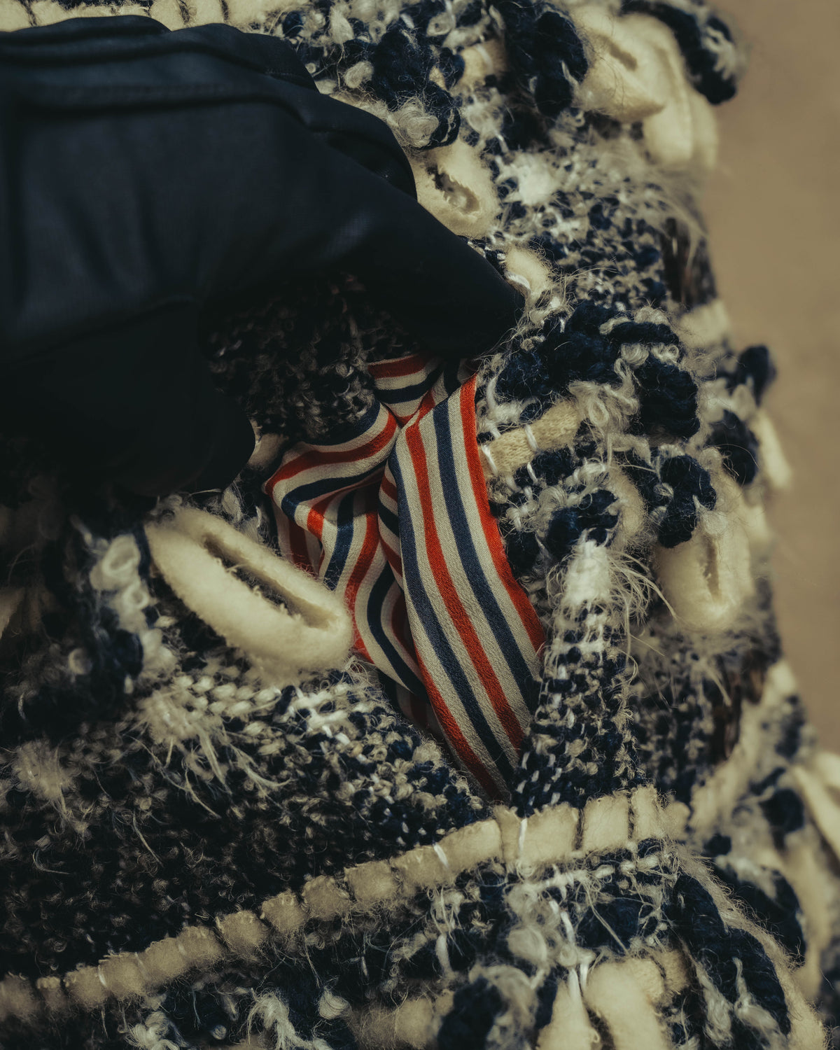 "THOM BROWNE" 2010's-20's Textured double breasted boucle coat