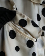 "GIANNI VERSACE" Irregular dot pattern silk shirt