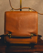 -SPECIAL- "Hermès" 80's Structured leather shoulder bag