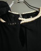 “JUNYA WATANABE” 2008AW Pearl trimmed cupra dress