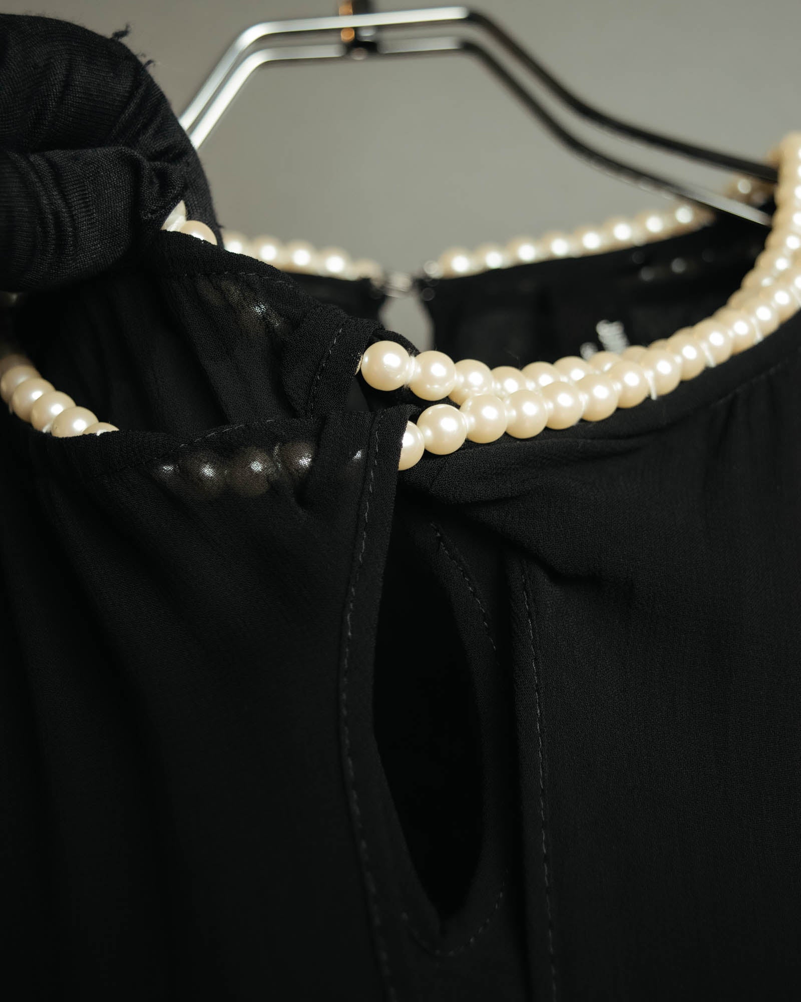 “JUNYA WATANABE” 2008AW Pearl trimmed cupra dress