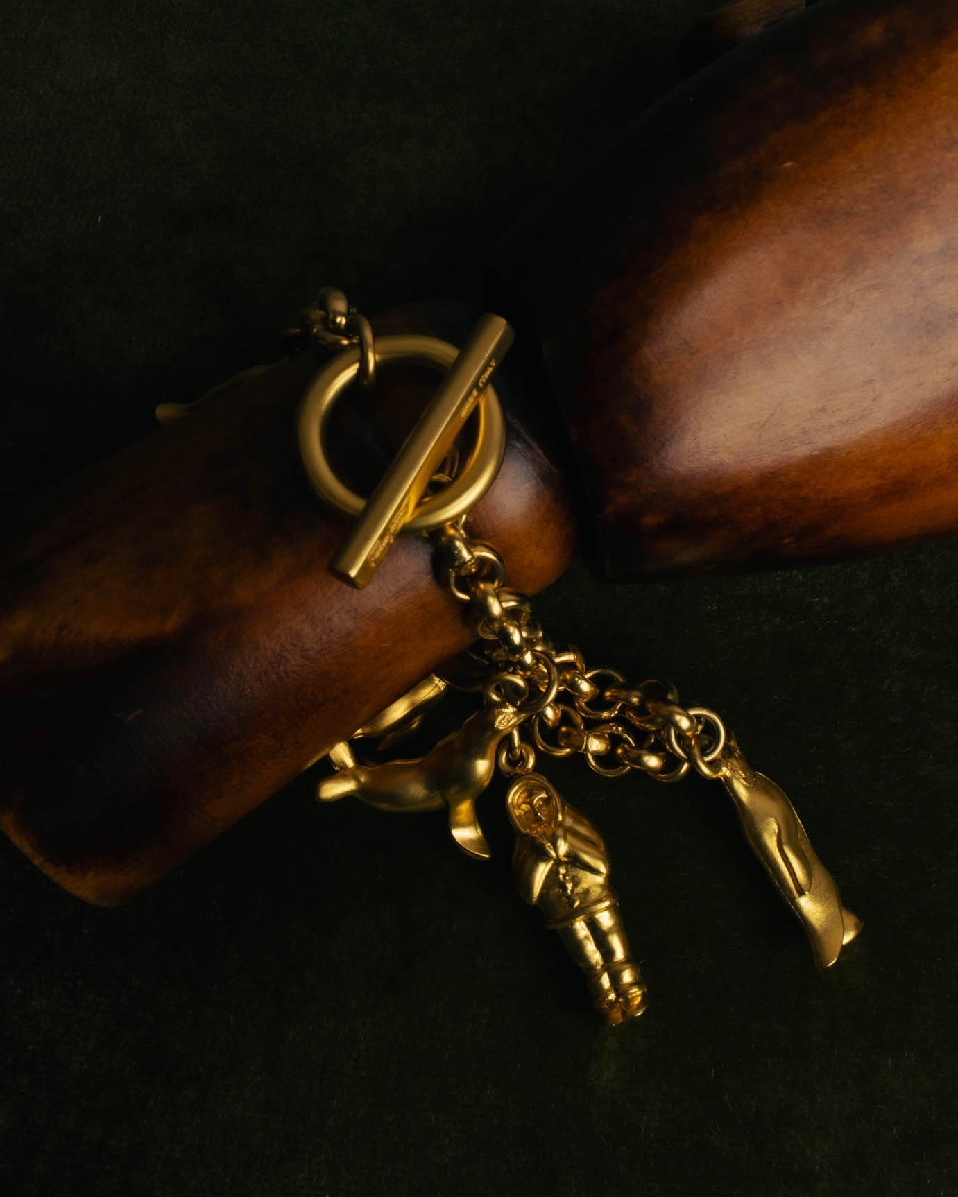 "Salvatore Ferragamo" 80's-90's Playful winter charm bracelet