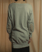 "Maison Margiela" 18SS elbow patch cotton v-neck knit