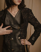 –SPECIAL– "VALENTINO"
Early 2010s lace and leather double-breasted jacket