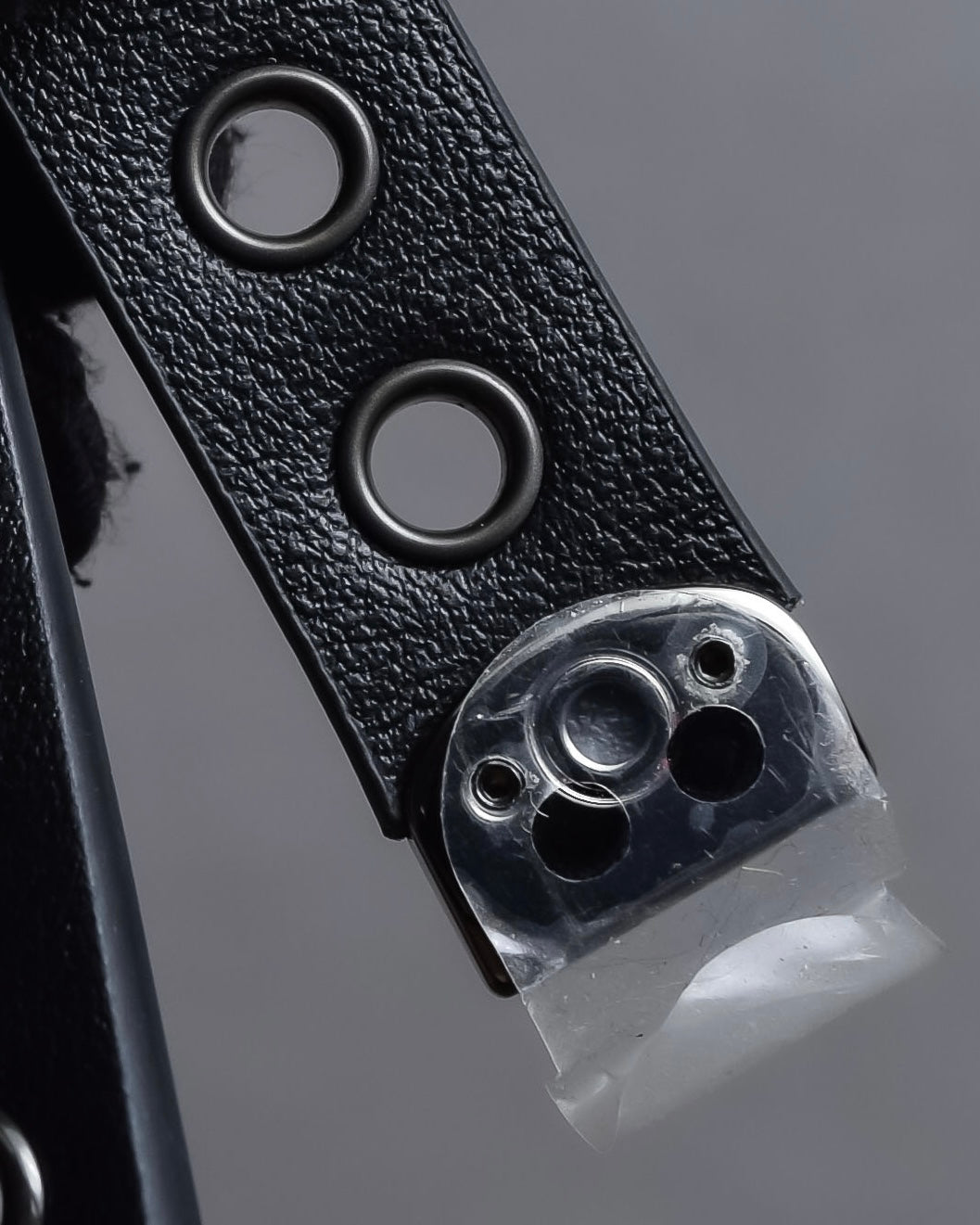 "Christian Dior" Black eyelet leather narrow belt