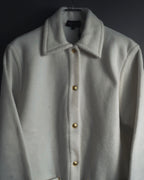 "GUCCI" 90’s-00’s Minimal fleece gold buttons jacket