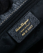 "Salvatore Ferragamo" Gancini motif design leather one-handle bag