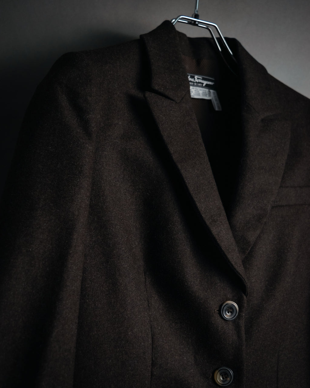 “Salvatore Ferragamo” 2000’s Four button tailored wool blend jacket