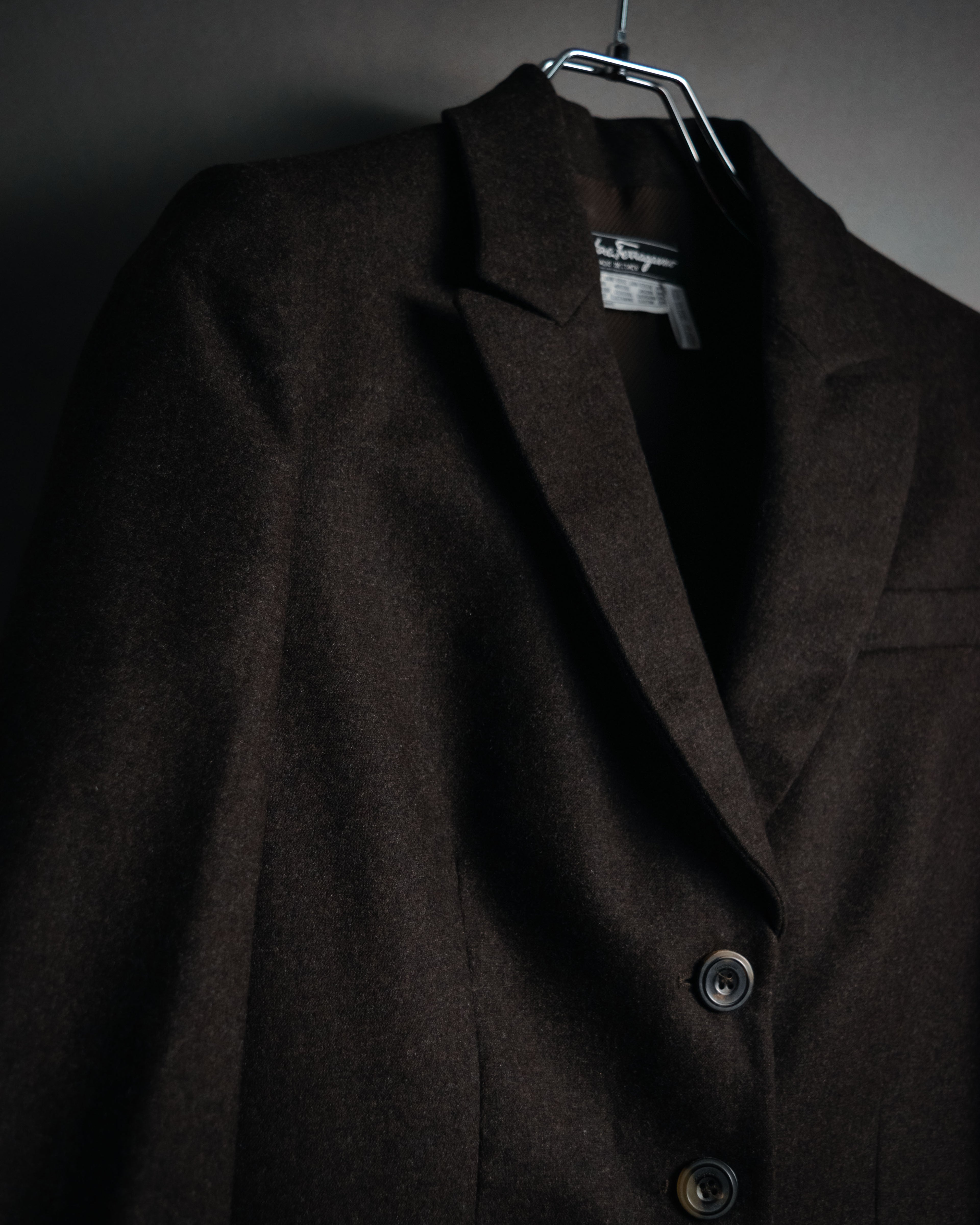 “Salvatore Ferragamo” 2000’s Four button tailored wool blend jacket