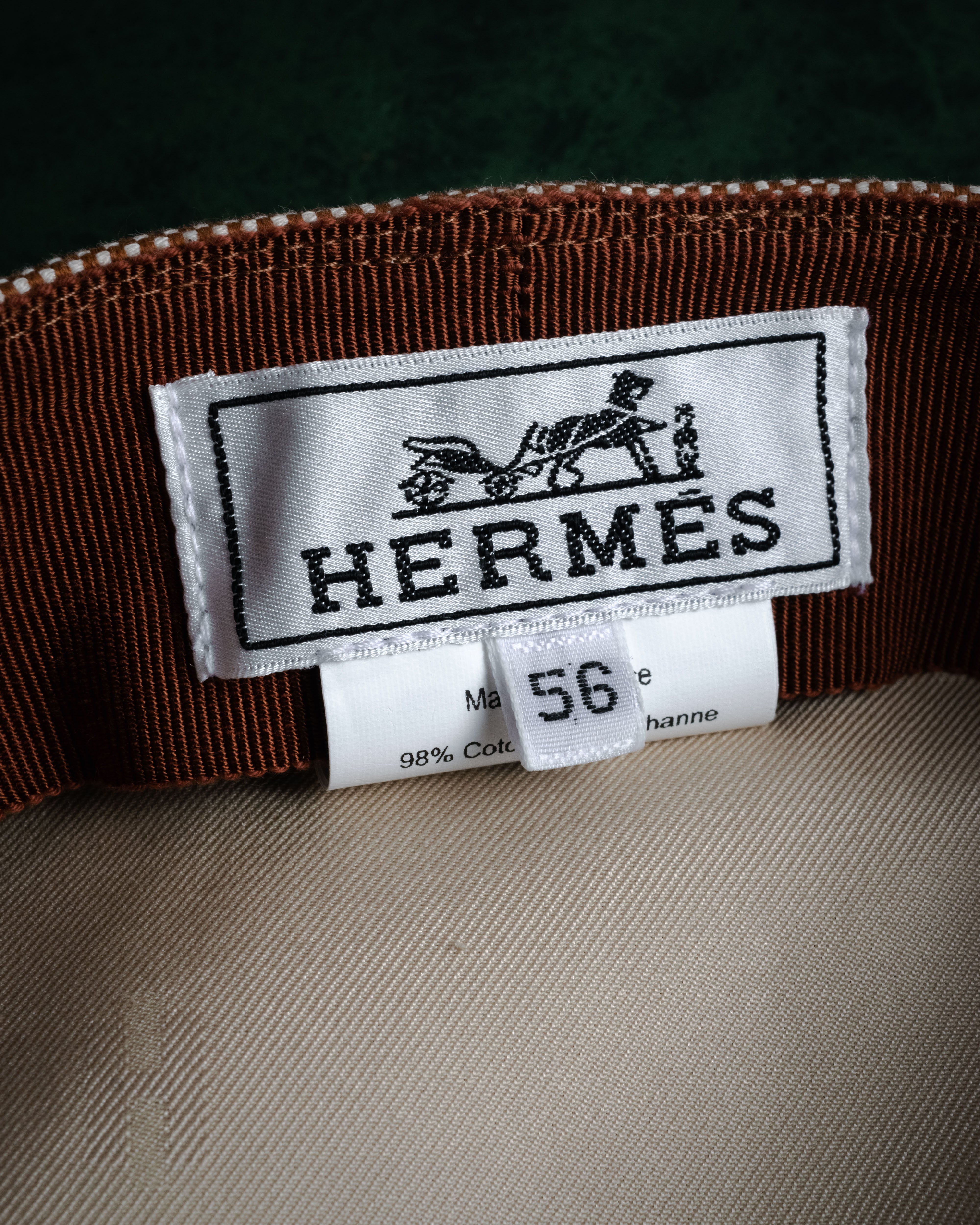 HERMÈS (エルメス) - キャスケット - ベージュ - レザーバイザー