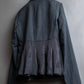 "ISSEY MIYAKE" Different material switching design shape pattern tailored jacket