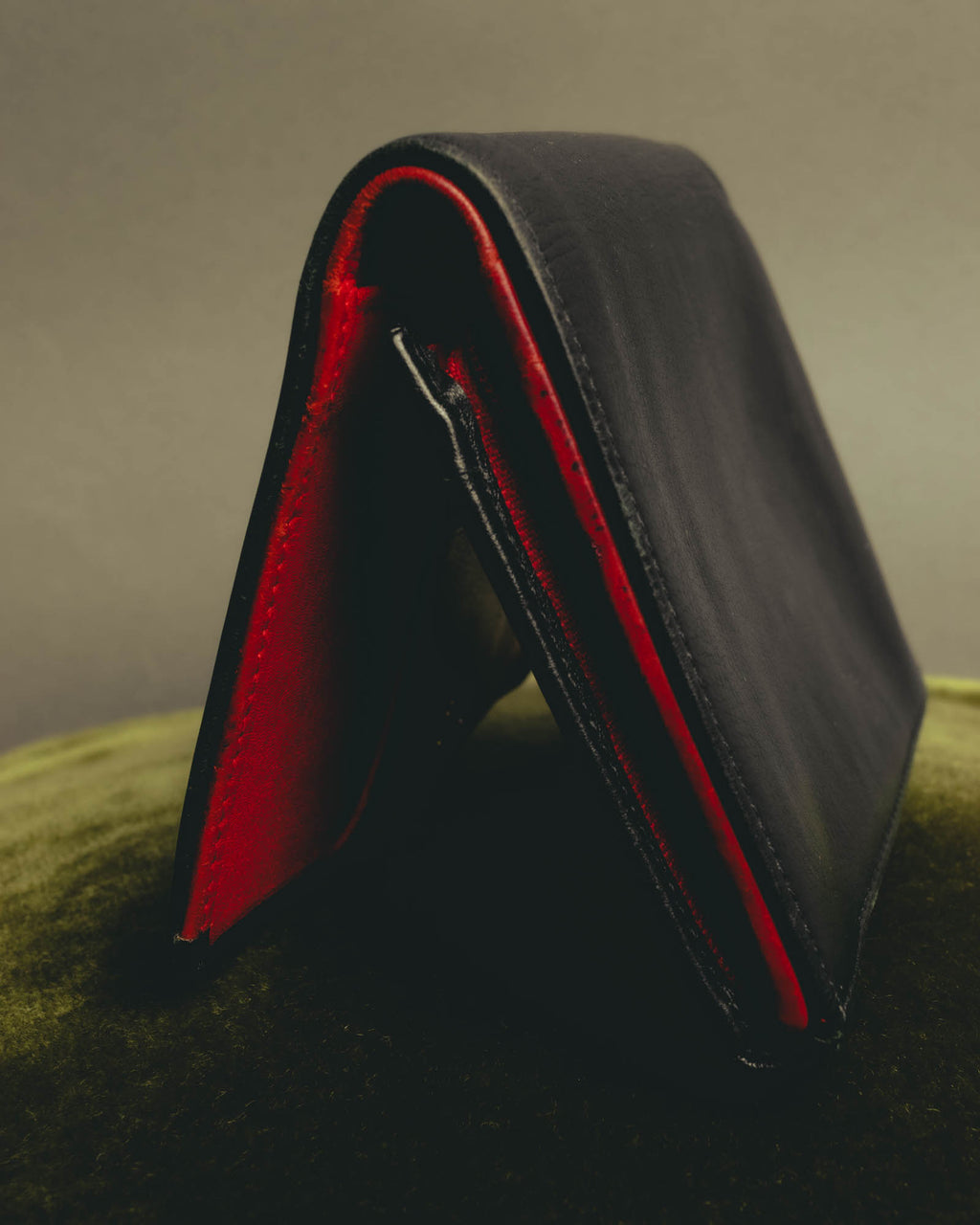 "Christian Dior" 80's-90's Black and red bifold wallet