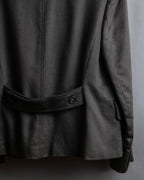 "Max Mara" Diagonal front button design stand collar jacket