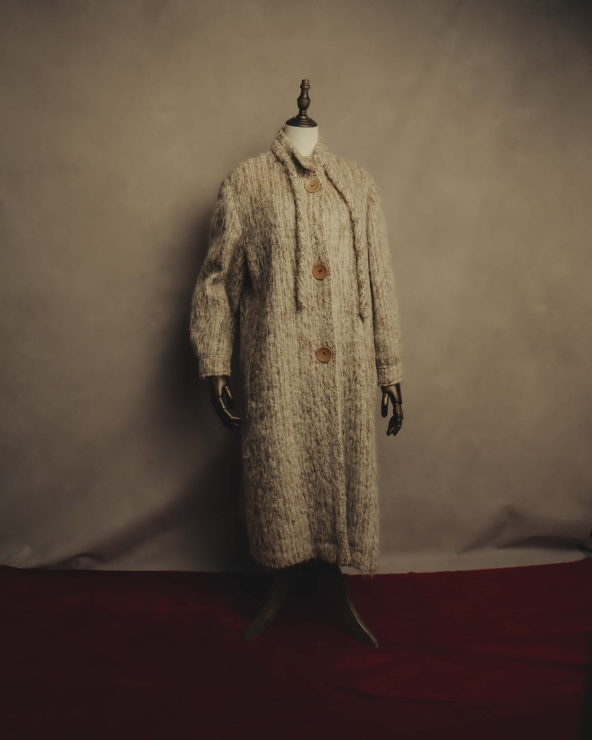 “Vintage” 80’s Shaggy textured long knit coat