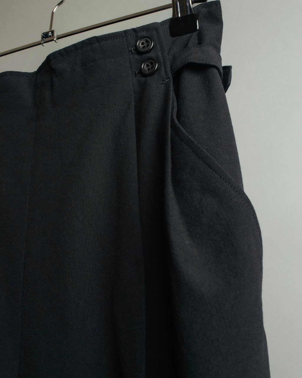 "Y’s" 90's-00's Vintage architectural high-waisted wide tapered wool trousers