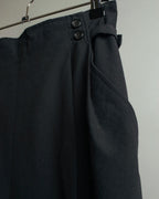 "Y’s" 90's-00's Vintage architectural high-waisted wide tapered wool trousers
