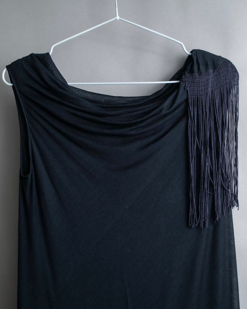 "Rick Owens Lilies" Fringe design draping sleeveless tops