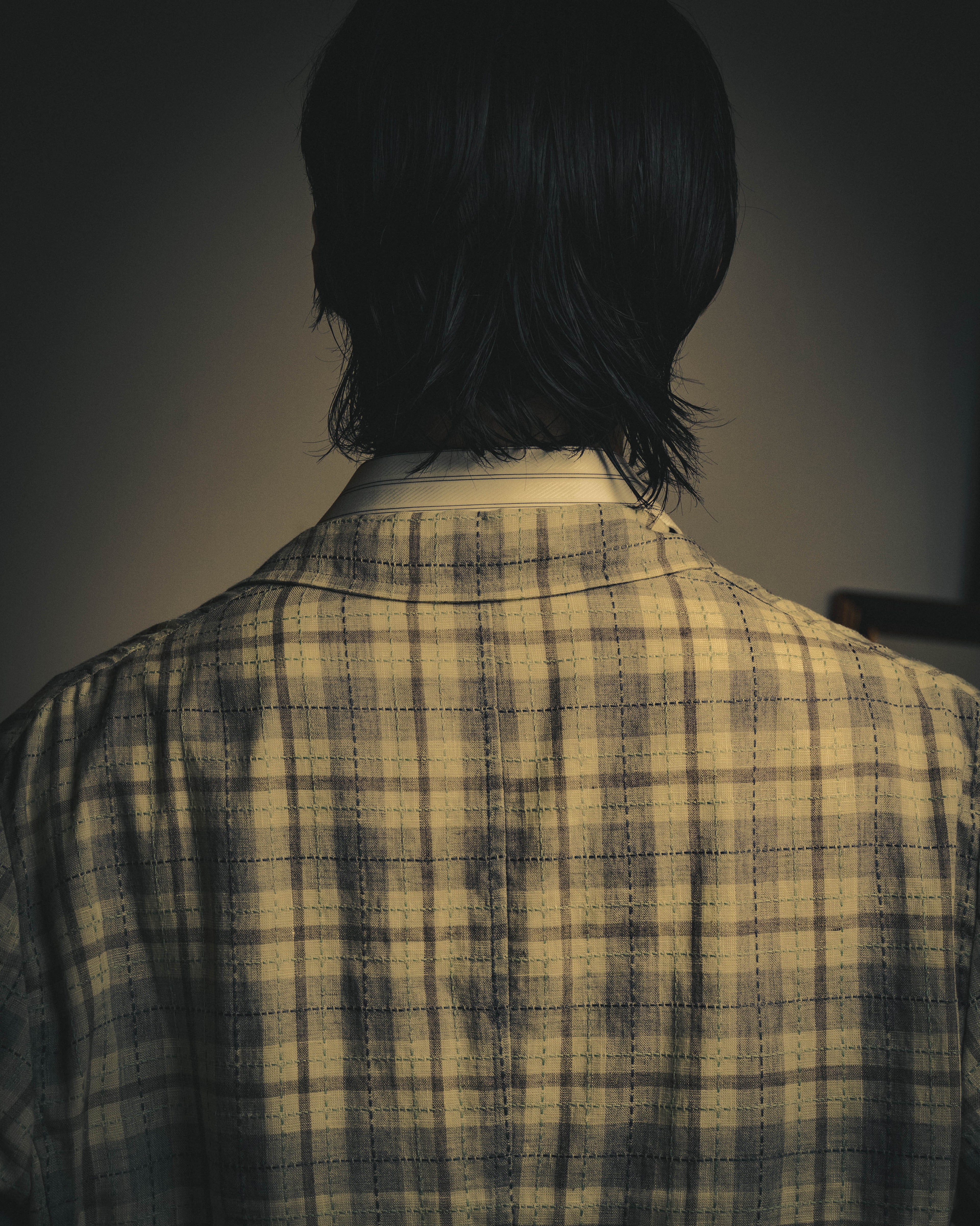 -SPECIAL- "Hermès" 10's Textured linen blend check blazer