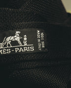 "Hermès" Black silk knit tie
