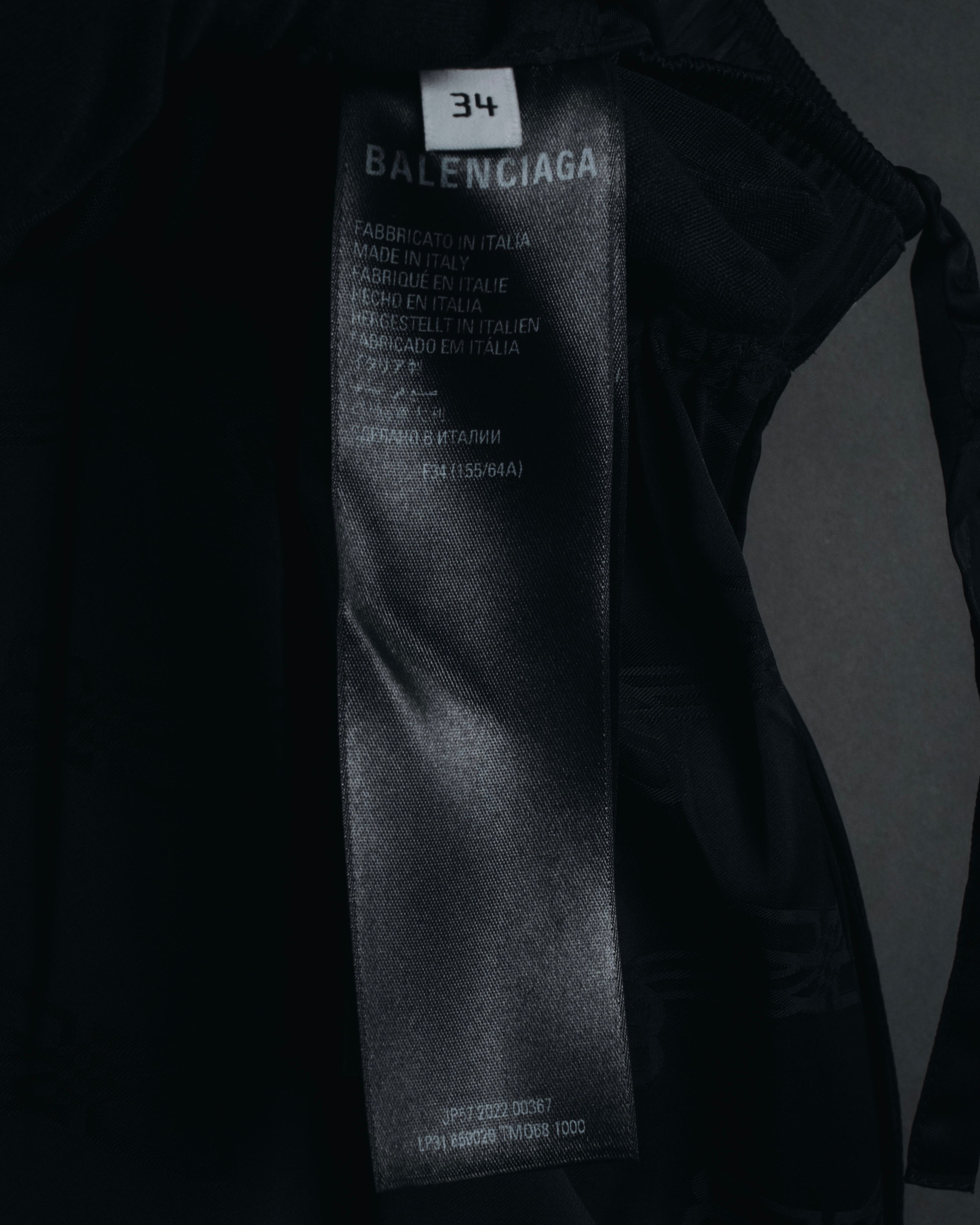 BALENCIAGA 2022春夏影子字母宽松休闲裤