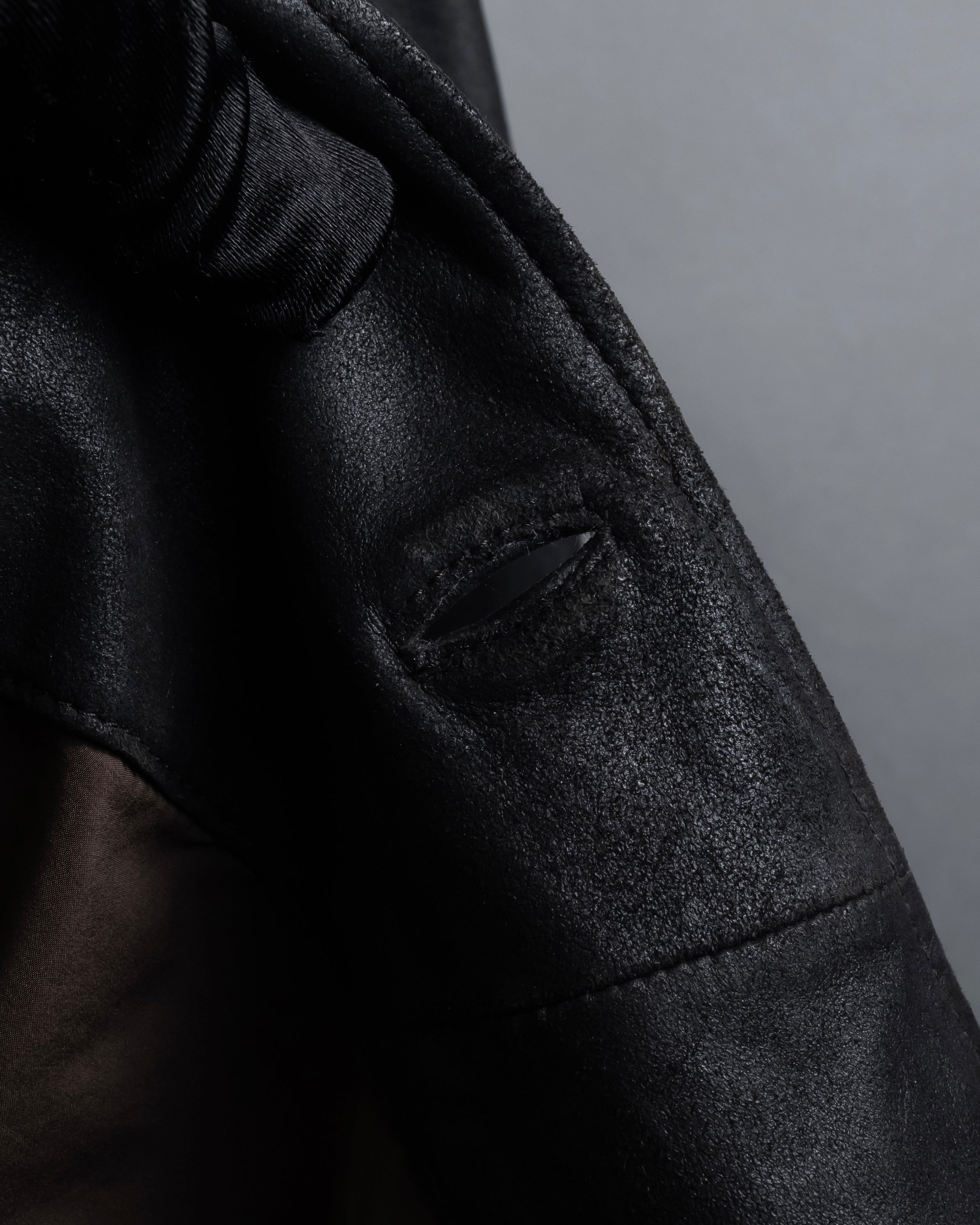 "HUGO BOSS" Oversized calf leather tailored jacket