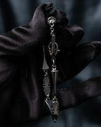 "Salvatore Ferragamo" silver gangini logo chain bracelet