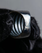 "CHANEL" 97AW Karl Lagerfeld double C logo rhinestone design ring