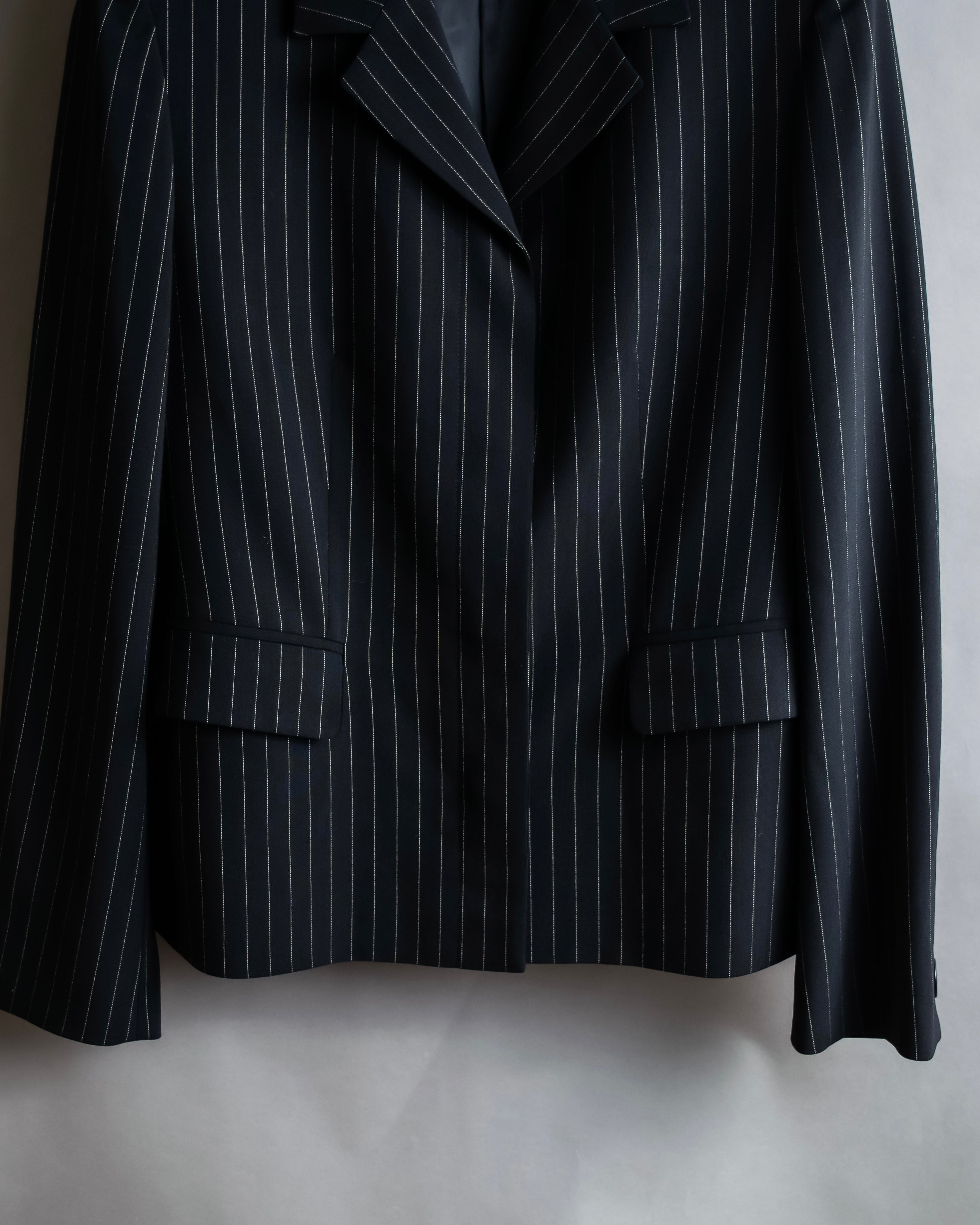 "Max Mara" Pinstripe short length tailored jacket