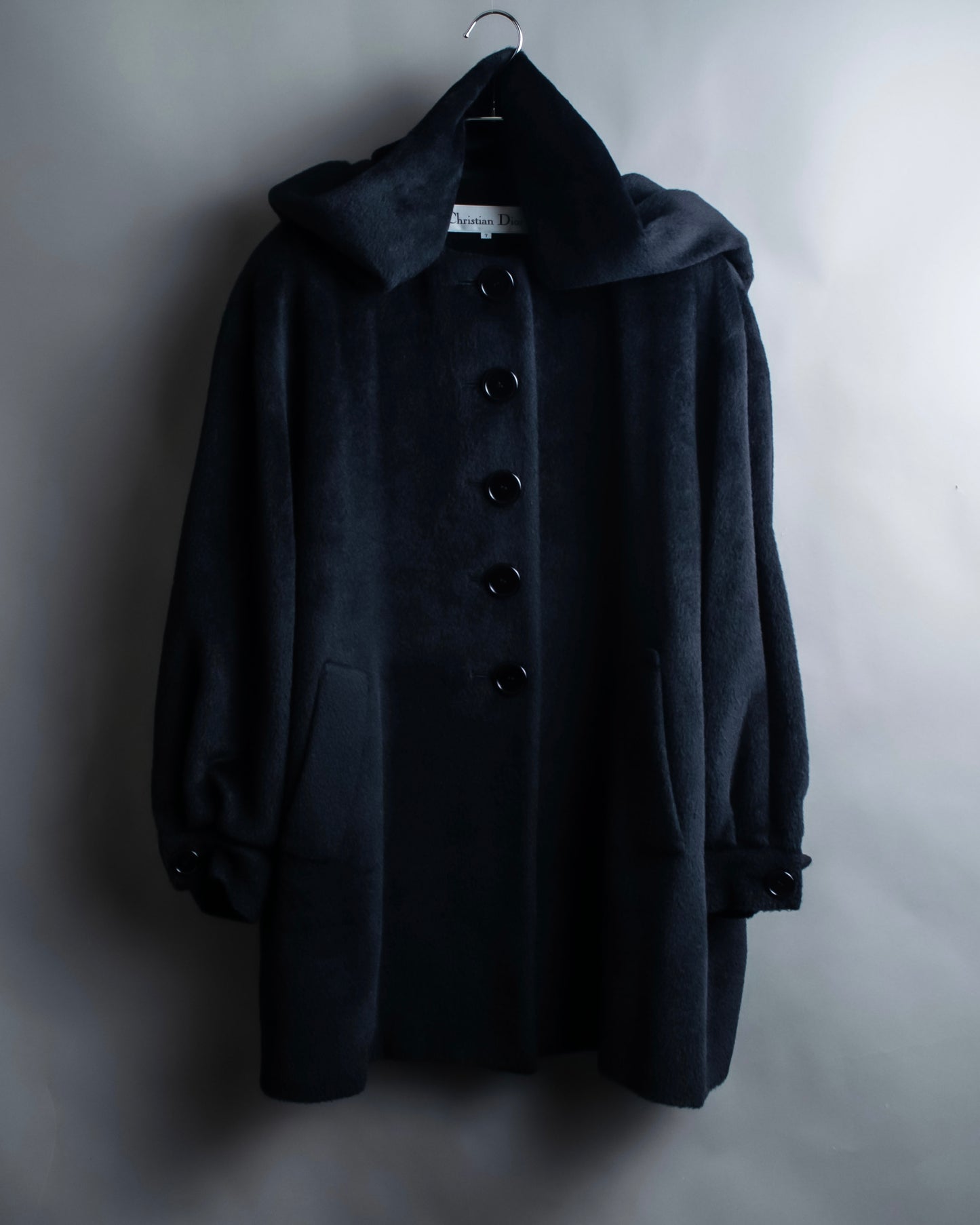 "DIOR" Cape docking fluffy mid length coat