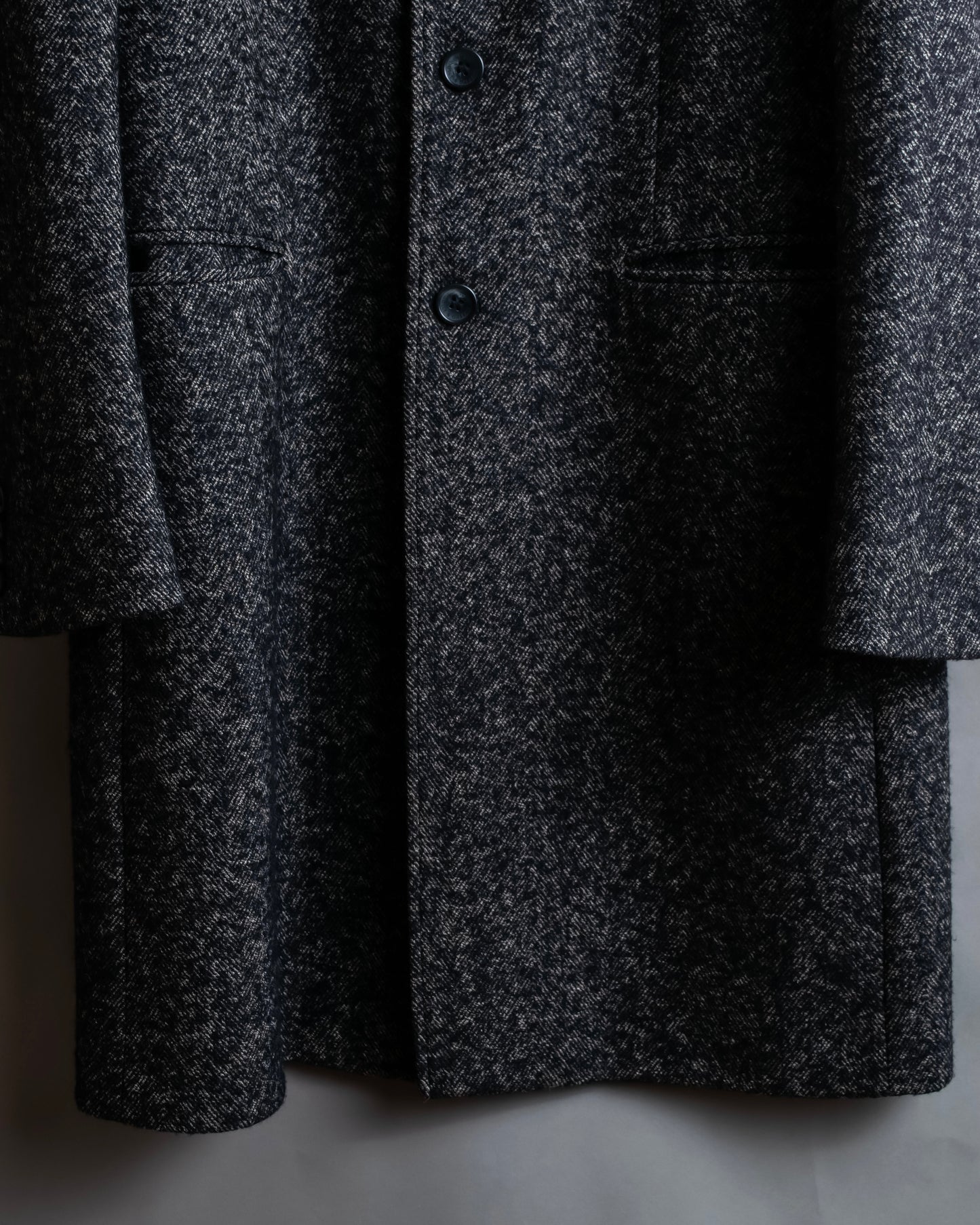 "DOLCE & GABBANA" Oversized tweed long chesterfield coat