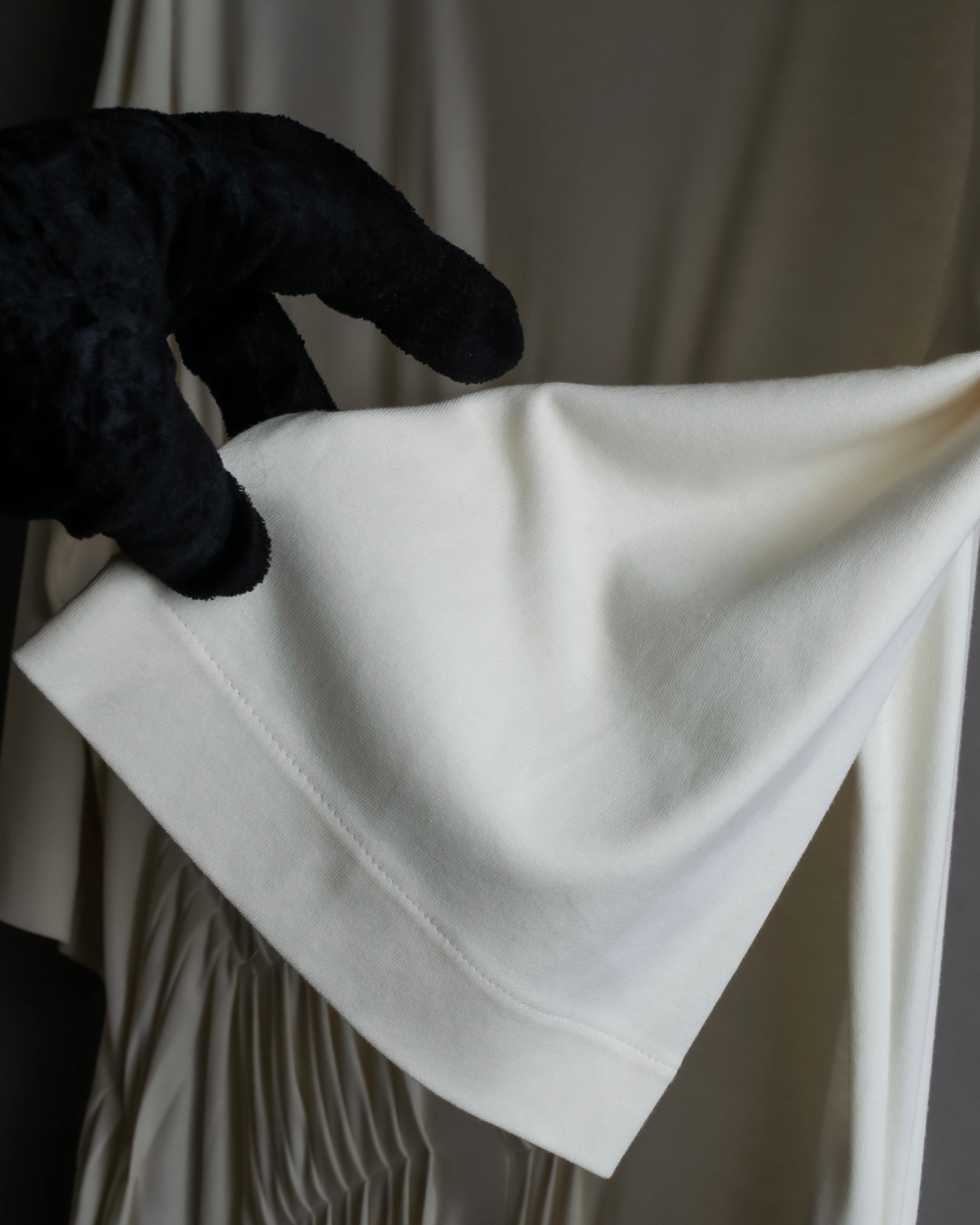 "JIL SANDER" Asymmetrical tuck gather detail long dress