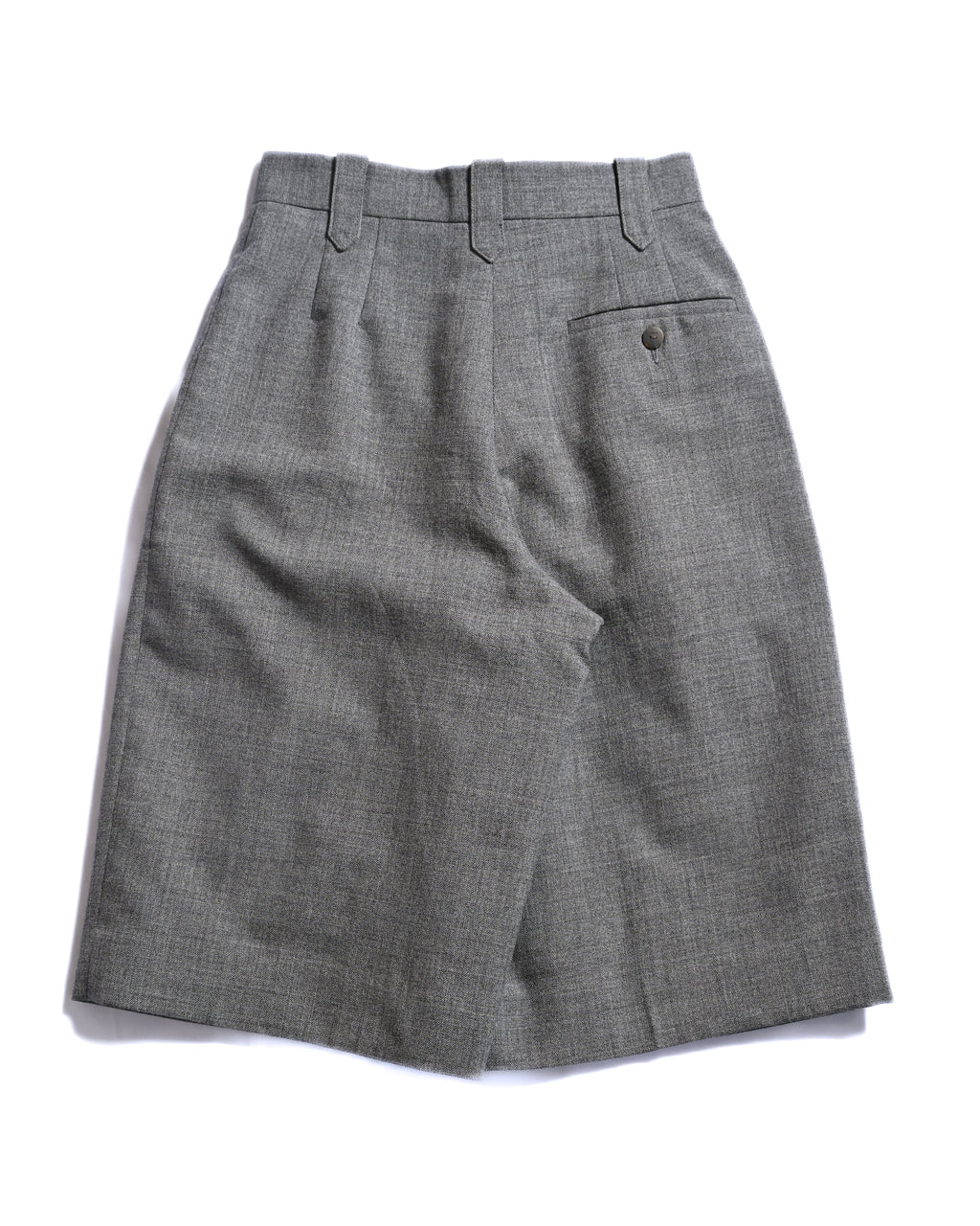 LOEWE/ 2019AW Two Tuck Wool Wide Shorts Gray