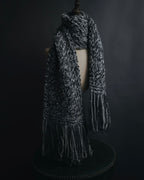 "CHANEL" 2005AW fantasy yarn embellished fringe scarf